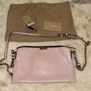 Authentic Burberry Grain Check Crossbody pale orchid